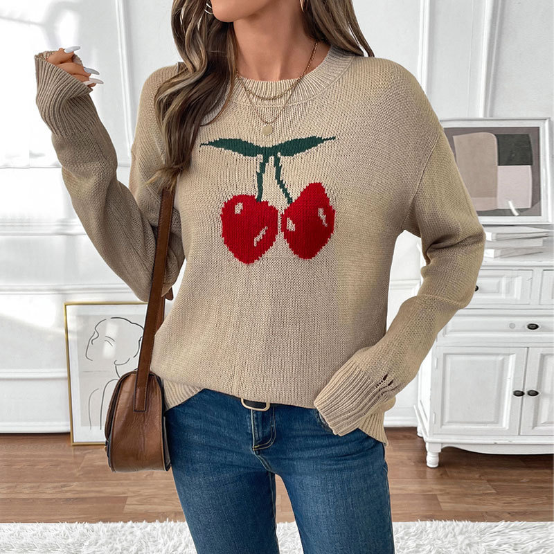 Women’s Cherry Knit Pullover