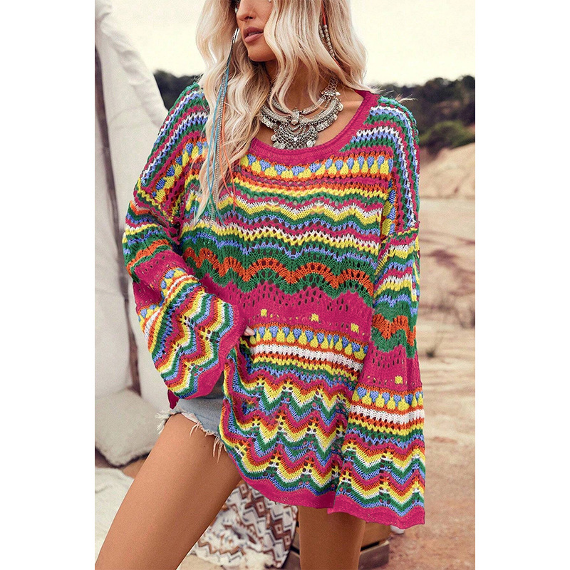 Multi-Color Loose Sweater