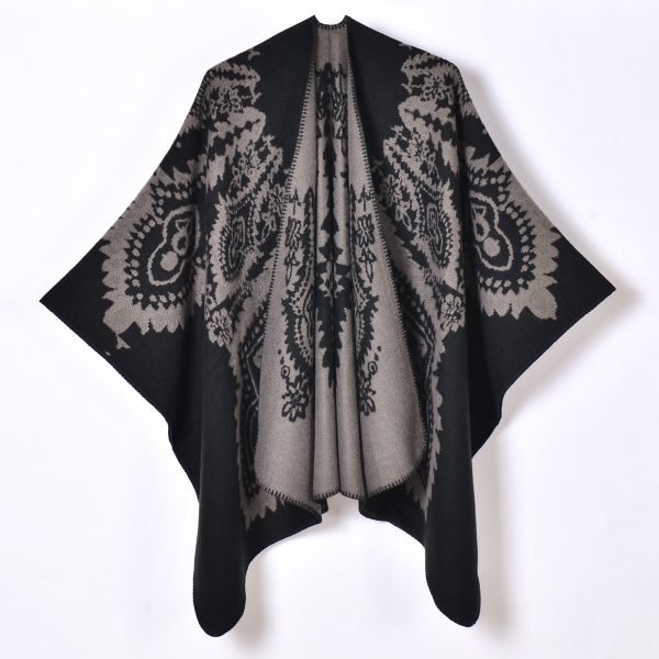 Vintage Jacquard Shawl Cloak - Image 3