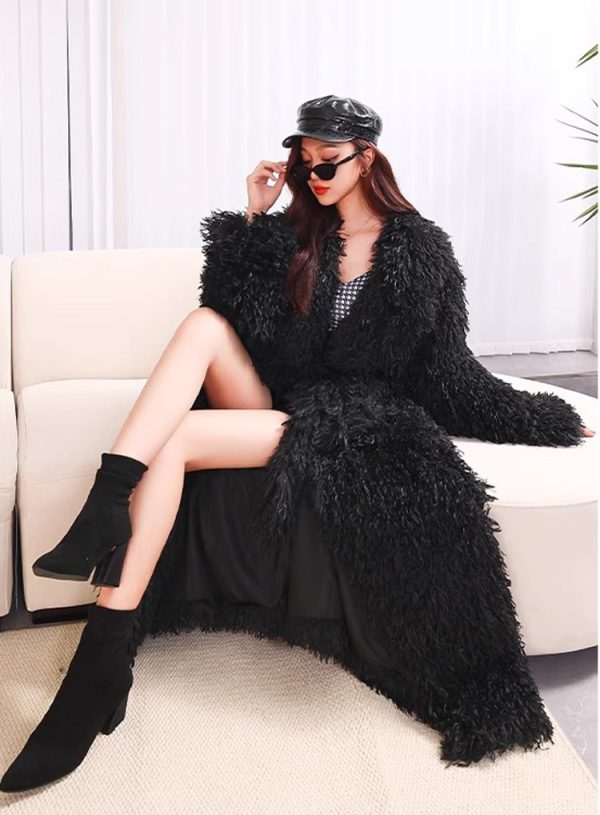 Women's Toka Wool Fur Coat - Image 2