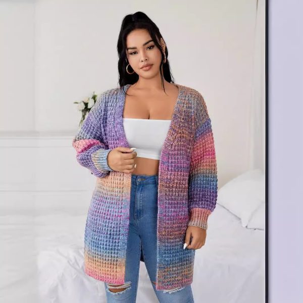 Gradient Knit Cardigan Coat - Image 2