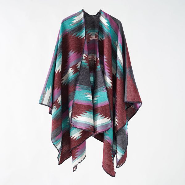 Cashmere-Like Shawl Cloak - Image 2