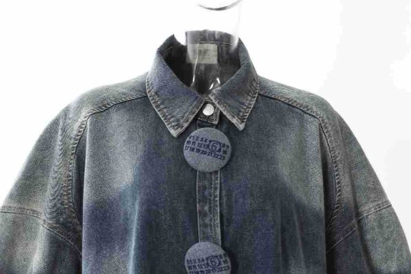 Women's Designer Loose Denim Cocoon Coat - Image 3