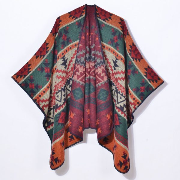 Jacquard Geometric Pattern Shawl